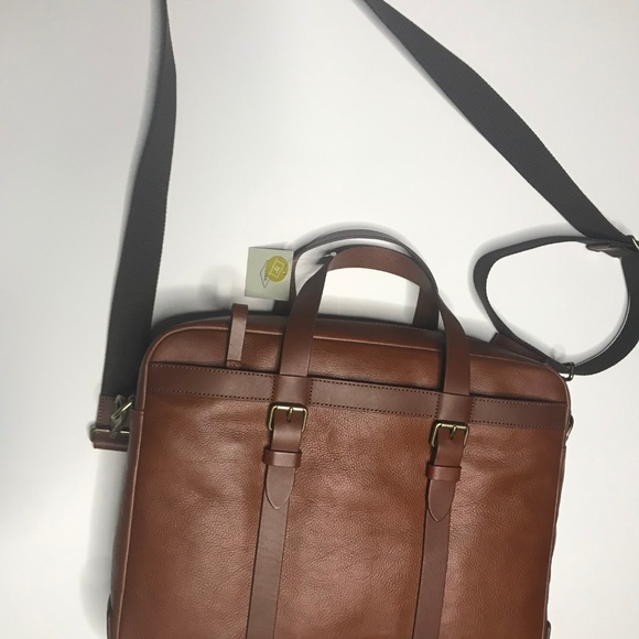 men's haskell leather briefcase